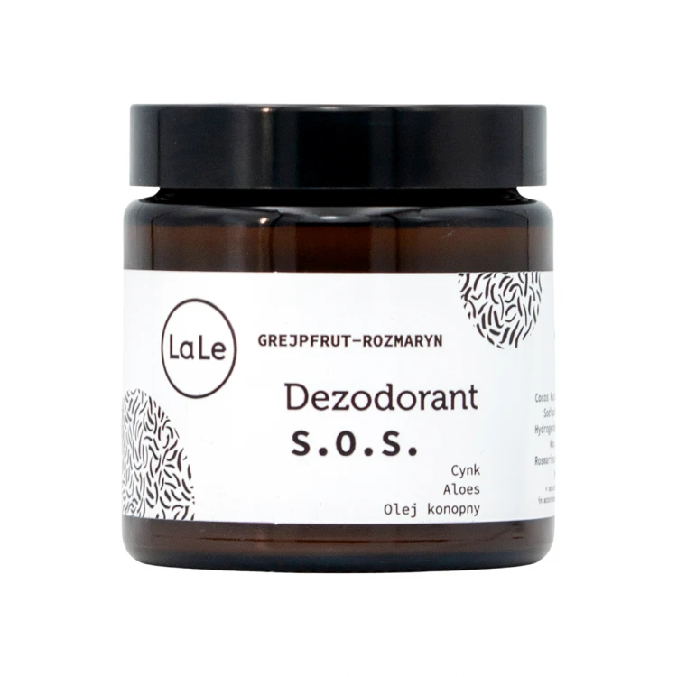 Dezodorant grapefruit-rozmaryn z cynkiem, aloesem i olejem konopnym - 120 ml