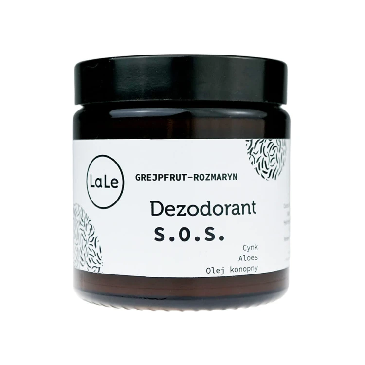 Dezodorant grapefruit-rozmaryn z cynkiem, aloesem i olejem konopnym - 120 ml