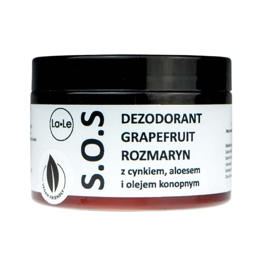Dezodorant grapefruit-rozmaryn z cynkiem, aloesem i olejem konopnym - 150 ml