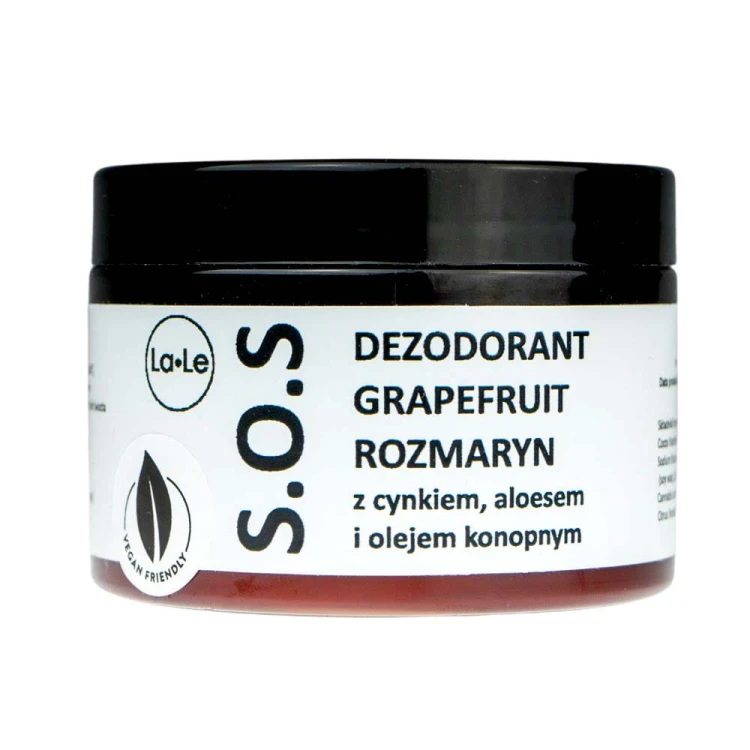 Dezodorant grapefruit-rozmaryn z cynkiem, aloesem i olejem konopnym - 150 ml