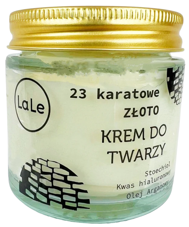 Krem do twarzy z 23 kartowym złotem