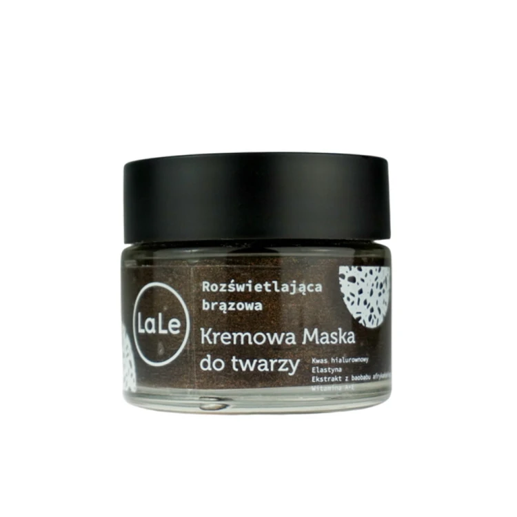 Kremowa maska do twarzy-rozświetlająca brązowa 50ml