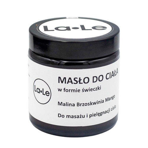 Masło do ciała w formie świeczki malina-brzoskwinia-mango