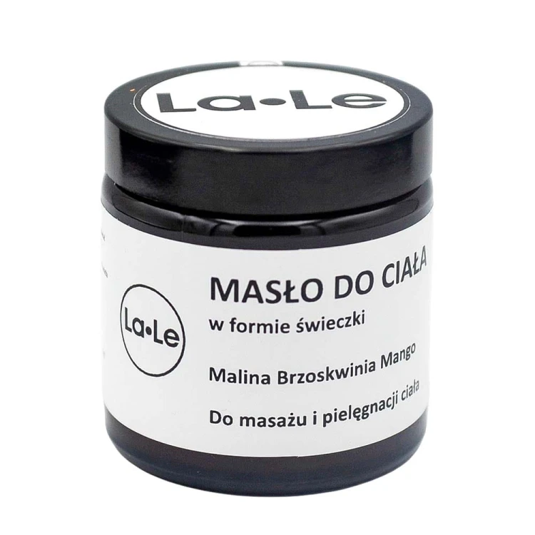 Masło do ciała w formie świeczki malina-brzoskwinia-mango