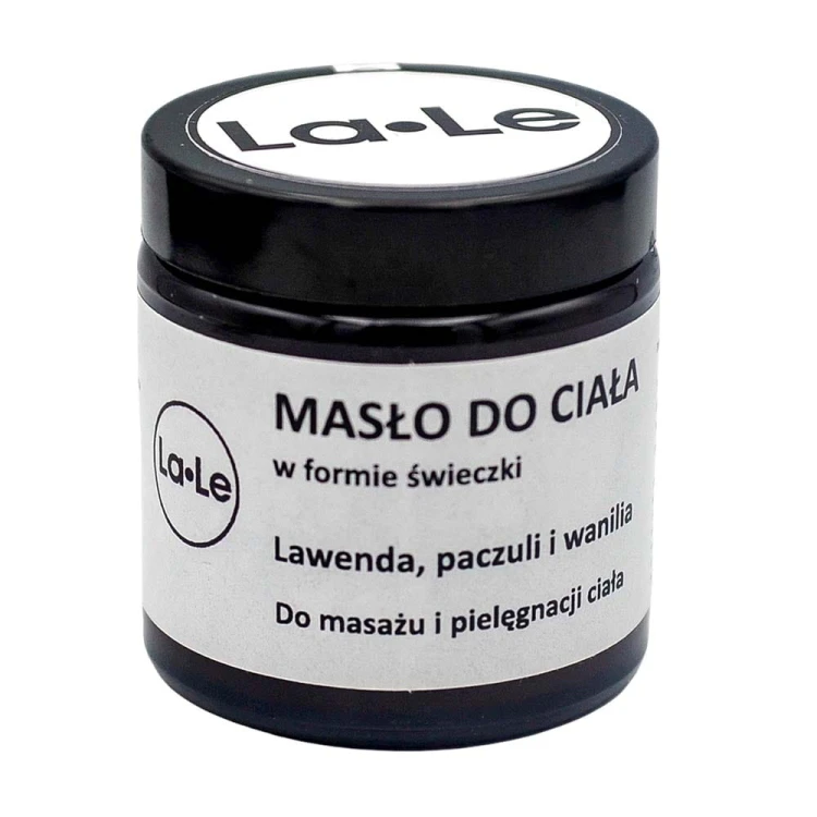 Masło do ciała w świeczce lawenda, paczuli, wanilia
